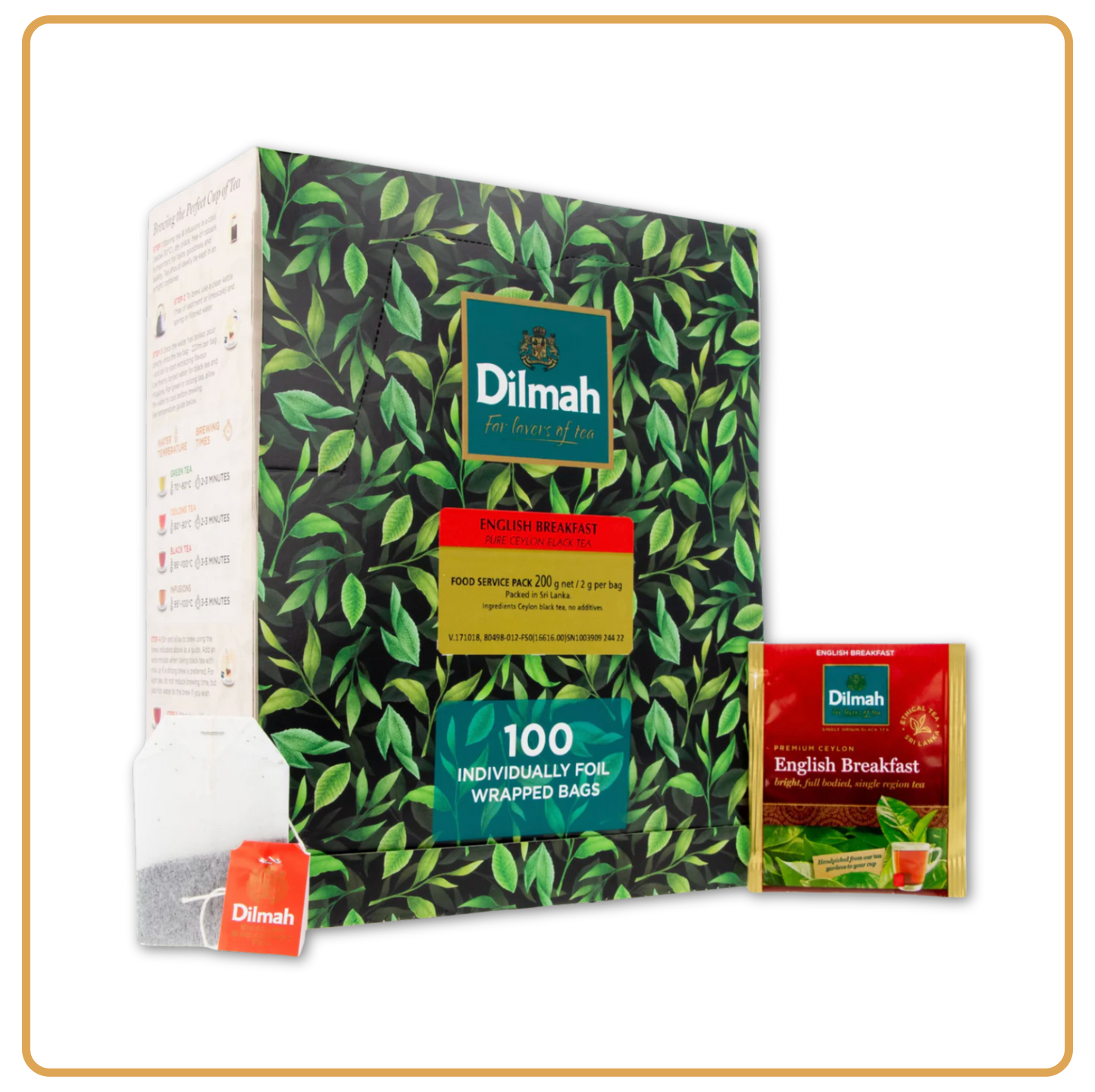 Gourmet English Breakfast Tea - 100 Enveloped Tea Bags